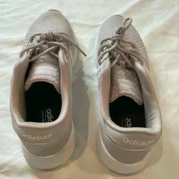 Adidas Women’s Cloudfoam QT Racer Running Shoe Size 8.5 Low Top Purple White - Picture 3 of 13